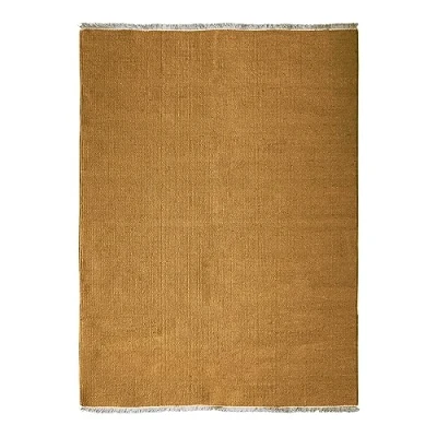 Image de THE DECO FACTORY Essence Tapis en Jute et Coton avec Franges Ocre 120x170