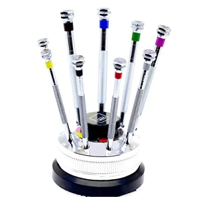 Image de Ensemble de 9 tournevis avec support pivotant Beco 205930 Outil d&#039;Horloger