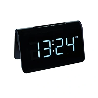 Image de TFA Dostmann Icon Réveil Radio pilotée numérique, 60.2543.02, Chiffres Lumineux LED très clairs, Alarme de réveil, durée Snooze individuelle, Noir Blanc