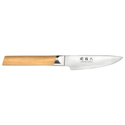 Image de KAI Seki Magoroku Composite Couteau de Bureau 9 cm Acier Inoxydable SUS420J2 56 HRC/Acier VG 10 61 HRC Bois Pakka à Grain léger fabriqué la Main au Japon Soie complète