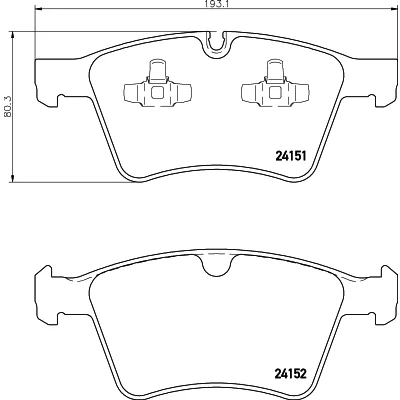 Image de HELLA 8DB 355 014 191 Jeu de plaquettes frein préparé pour indicateur d&#039;usure MERCEDES BENZ: Classe ML, R, GL