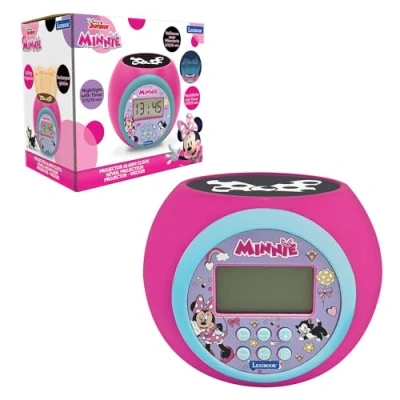 Image de Lexibook RL977MN, Disney Minnie, Réveil projecteur avec Fonction Alarme et répétition Snooze, veilleuse minuterie, écran LCD, à Piles, RL977MN