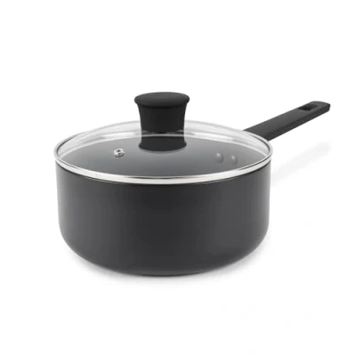Image de Russell Hobbs RH02841EU7 Casserole antiadhésive 20 cm, induction, couvercle verre trempé, haute performance, nettoyage facile, peu/pas d&#039;huile, poignée douce, garantie 5 ans, collection Shield