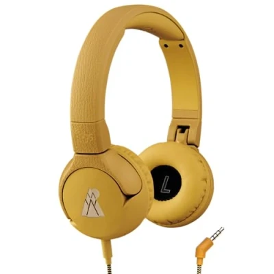 Image de POGS The Elephant 2 Casque filaire réglable et durable pour enfants de 3 ans plus Limité à 85 dB, microphone Supra auriculaire Fonction partage musique Câble audio 3,5 mm sûr (1 m)