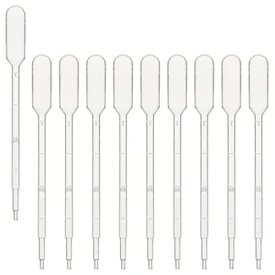 Image de stonylab 1ml Pipettes Compte Gouttes, Pipette Droppers en Graduées Plastique Transfert pour Huiles Essentielles, Transparentes et Jetables (1ml, 100 Paquets)