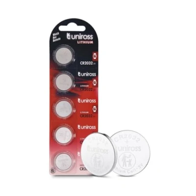 Image de Uniross Pack de 5 Piles Lithium CR2032, 3V
