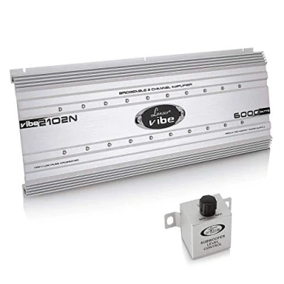 Image de 1 LANZAR VIBE 2102N VIBE2102N amplificateur 2 canaux de 6000 watts max et x 1500 rms en classe ab remote inclus, pièce
