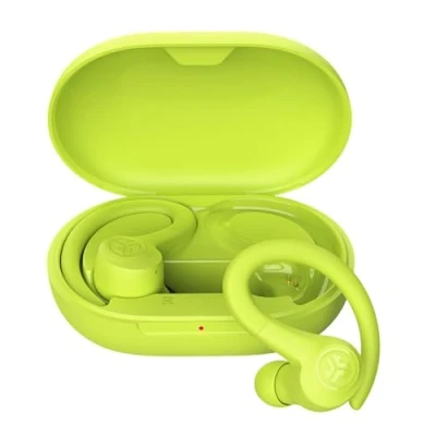 Image de JLab Go Air Sport+ Écouteurs Bluetooth sans Fil Sport, True Wireless, Oreillette avec 35 Heures de Batterie, Indice d’Étanchéité IP55, Contrôle par Application, Jaune