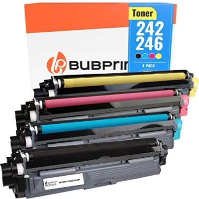 Image de Bubprint 4 Cartouche de Toner Compatible pour Brother TN 242 246 DCP 9017CDW 9022CDW HL 3142CW 3152CDW 3172CDW MFC 9142CDN 9332CDW 9342CDW