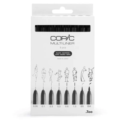 Image de Copic Pochette de 8 stylos liner (Import Royaume Uni)