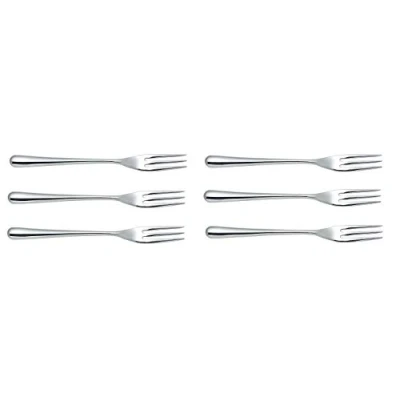 Image de Alessi Lcd01/5 Caccia Fourchette à dessert en Acier Inoxydable 18/10 Brillant, Set de 6 Pièces, Argenté