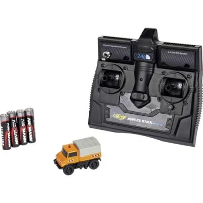 Image de Carson 1:87 MB Unimog U400 Kommunal 100% RTR, véhicule télécommandé, avec éclairage LED et feu de signalisation commutable, très Petit Rayon braquage, Parfait pour Les dioramas, 500504125