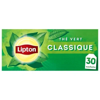 Image de Lipton, Thé Vert, Vert Origine Asie, Infusion à Froid ou Chaud, Goût Classique, Relaxation, Ingrédients d&#039;Origine 100% Naturelle, 30 sachets