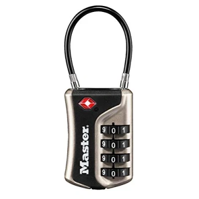 Image de Master Lock 4697EURDNKL Cadenas à Combinaison TSA, Gris, 9,3 x 3,6 1,5 cm