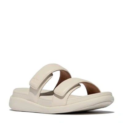 Image de Fitflop GO Adjustable Flatform Twobar Mules, Femme, Taille: 42, Paris beige Imitation cuir haute qualité
