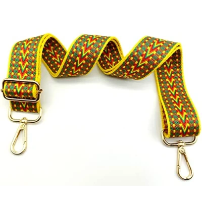 Image de Keriocusi Bandouliere de Rechange Sac Reglable Jaune, Sangle a Main Remplacement, Universelles mit Boucle Dore pour Femme à Main, Bandoulière, 23