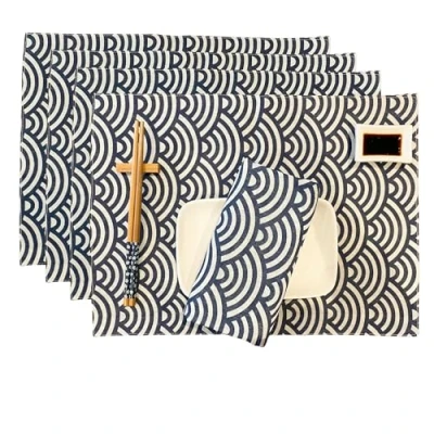Image de CosyAurora Sets de Table 4pcs Vagues l&#039;océan 30x40cm