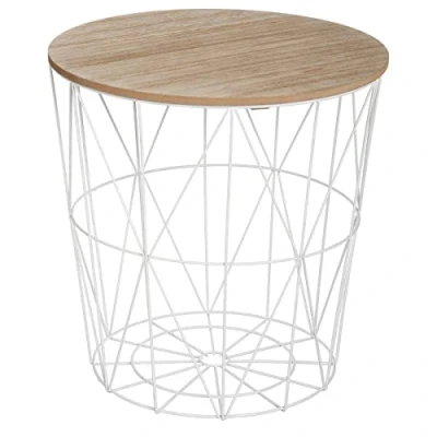 Image de Atmosphera Table d&#039;appoint Kumi Blanche D40 cm