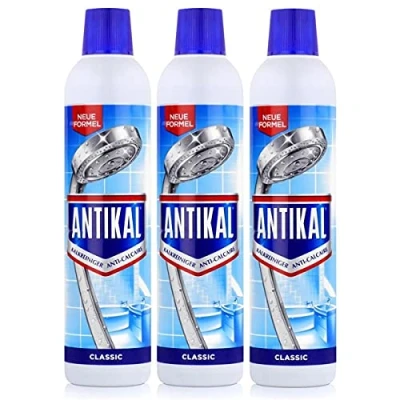 Image de Antikal Lot de 3 bouteilles nettoyant pour calcaire Classic 750 ml Élimine les dépôts tenaces