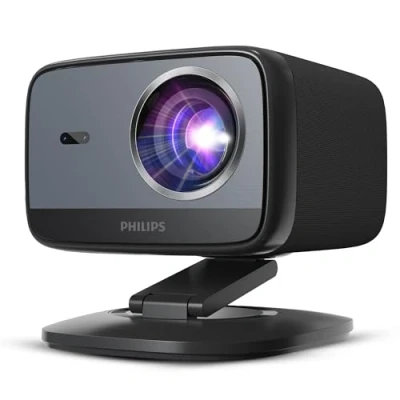 Image de Philips, Neopix 450 Smart, Vidéoprojecteur Home cinéma, Full HD 1920 x 1080p, 500 Lumens Ainsi, Google TV, Source Lumineuse LED, Mode Miroir, Wi FI 6, Son Stéréo 2x5 Watts, Noir