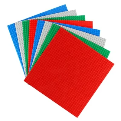 Image de VFANDV Plaques de Base Classiques, Lot 8 Plaque Classiques 25 * 25cm Blocs Construction avec 32x32 Goujons Compatible Toutes Marques