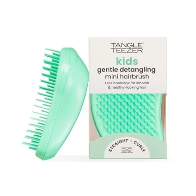 Image de Tangle Teezer Mini Original, Brosse à Cheveux Démêlante pour Secs et Mouillés, Tous Types de Cheveux, Idéale les Enfants Voyager, Vert Paradis