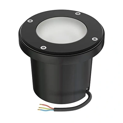 Image de ledscom.de Lampe encastrée dans le sol BOFU pour l&#039;extérieur, IP67, orientable, noir, rond, 150mm Ø ; GU10 LED 630lm blanc incl.