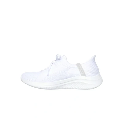 Image de Skechers Femme Ultra Flex 3.0 Brilliant Path Basket, Garniture Gris Clair en Tricot Blanc, 36 EU