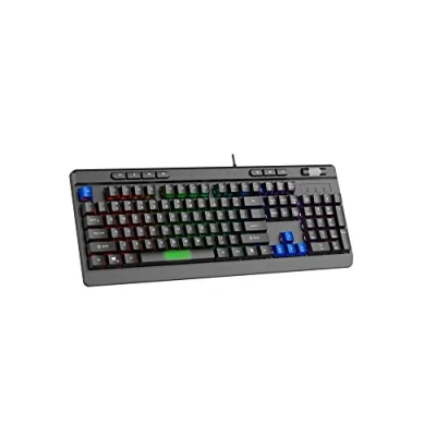 Image de Celly, Clavier Stealth, Ligne Sparco, rétroéclairé RVB avec 12 Modes d&#039;éclairage, PC Fil, Touches à Membrane et Anti fantôme, Connexion Plug&amp;Play câble USB A 1,5 m