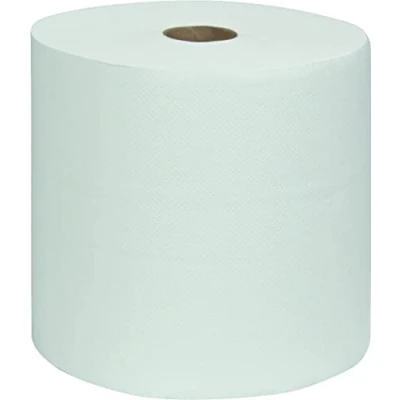 Image de Bobine essuie mains 150m pour distributeur à découpe automatique 2 plis pure ouate blanche Lot de 6