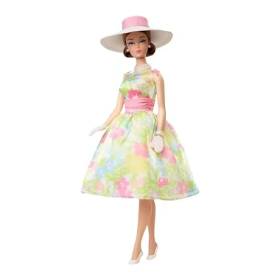 Image de Barbie Signature 12 jours de PRINTEMPS poupée avec cheveux bruns et surprises, édition limitée collection, HRM27