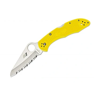 Image de Spyderco 01SP231 Salt 2 Yellow Couteau de Poche Jaune 7,6 cm