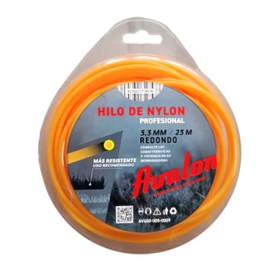Image de Avalon Fil Rond en Nylon Universel pour débroussailleuse et Tondeuse (3,3 mm x 23 m)