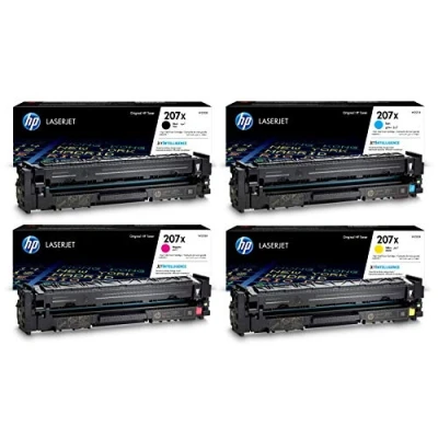 Image de HP Lot de 4 cartouches toner authentiques 207X Noir/cyan/magenta/jaune
