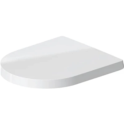 Image de Duravit Abattant WC ME by Starck Compact, avec Amortisseur de Fermeture, Toilette en Uréa Duroplast, Charnières Acier Inoxydable
