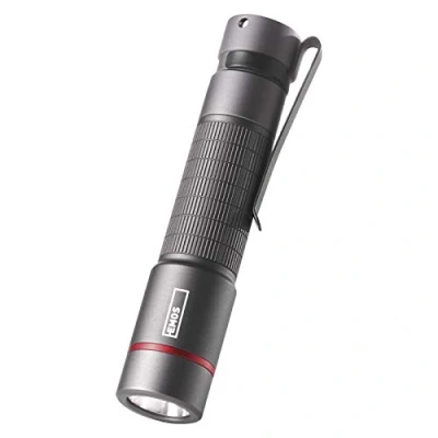 Image de EMOS P3160 Mini Lampe Torche LED CREE étanche IP65 170 LM 100 m de portée avec Clip en Acier, Noir