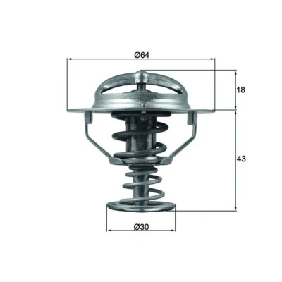 Image de MAHLE ORIGINAL TX 114 82D Thermostat d&#039;eau 82 64 avec joint d&#039;étanchéite RENAULT: ESPACE 4, Vel Satis, MITSUBISHI: L200 / Triton IV Pick up, PAJERO 2