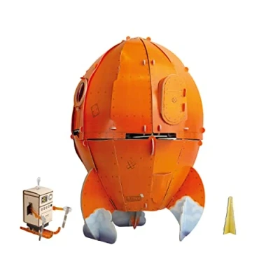 Image de Build Your Own Wallace &amp; Gromit Rocket,A Grand Day Out,135 pièces I Cadeau amusant pour enfants, filles, garçons et familles à partir de 8 ans,Kit fentes en carton respectueux l&#039;environnement