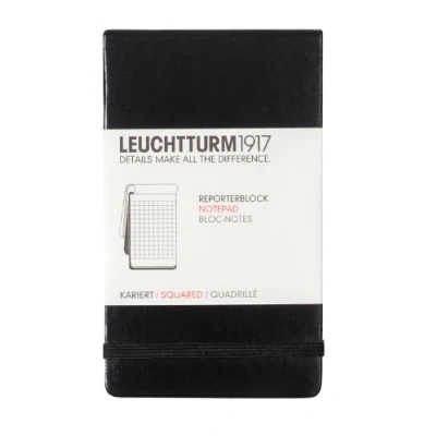 Image de LEUCHTTURM1917 333843 Bloc notes Pocket (A6), couverture rigide, 184 pages numérotes, Quadrillé, noir