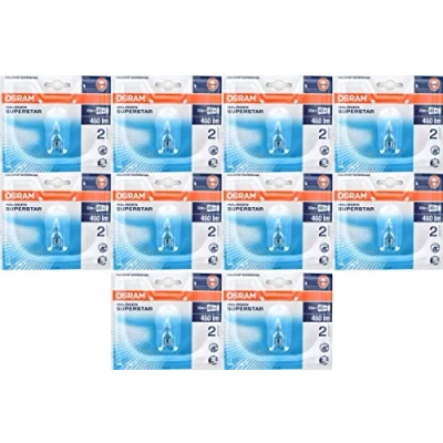 Image de Lot de 10 ampoules halogènes Osram Eco À intensité variable Puissance : 33 W 40 Luminosité 460 lm Culot G9 Couleur 2700 K, blanc chaud