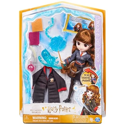 Image de Wizarding World 6063882 20,3 cm Caractéristique FashionHermione Harry Potter, Hermione Granger Patronus Lumineux 7 Accessoires de poupée et Peignoir Poudlard, Jouets pour Enfants à partir 5 Ans
