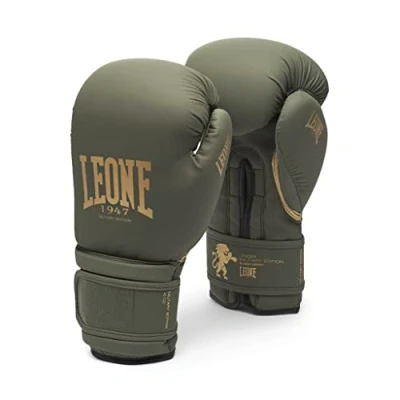 Image de LEONE 1947, Gants de Boxe Édition Militaire, Adulte Unisexe, Vert, 16 OZ, GN059G
