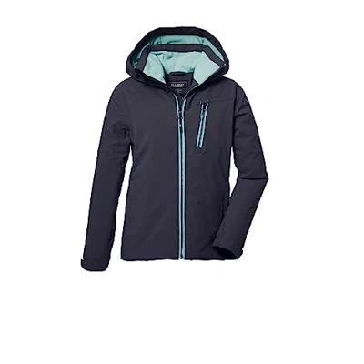 Image de killtec Fille Veste fonctionnelle avec capuche/veste d&#039;hiver imperméable KOW 169 GRLS JCKT, black blue, 128, 40926 000