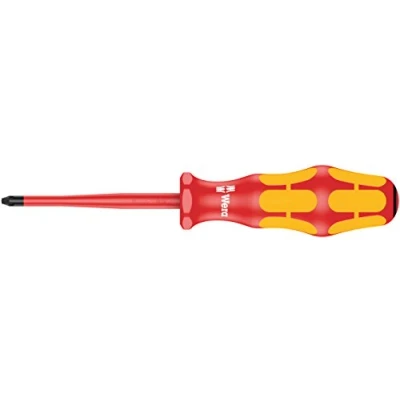 Image de Wera 165 iS 05006460001 Tournevis VDE isolé pour vis cruciformes/à fente avec Lame à diamètre réduit PZ 1 x 80 mm