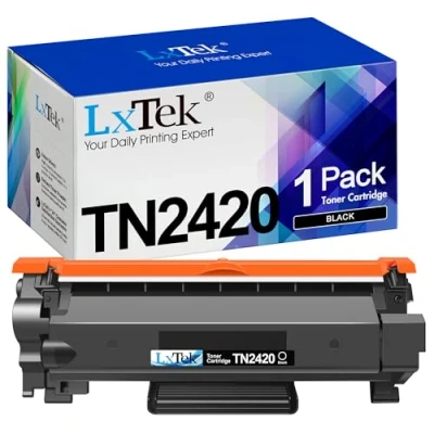 Image de LxTek Compatible pour TN2420 TN 2420 TN2410 2410 Cartouches de Toner MFC L2710DW HL L2350DW L2310D L2370DN DCP L2530DW L2510D L2750DW L2730DW(1 Noir)
