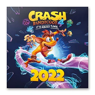 Image de Grupo Erik Calendrier 2022 Crash Bandicoot 12 Mois Mural, De Janvier à Décembre 30 x 60 cm, 6 langues, 1 Poster Inclus, Certifié FSC