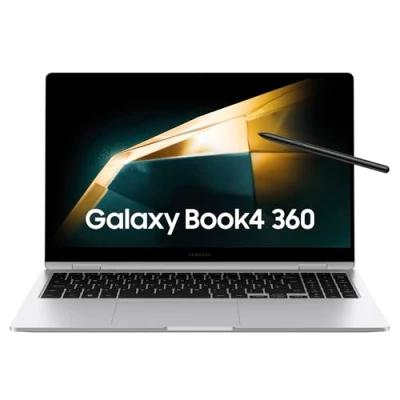 Image de Samsung Galaxy Book4 360 Ordinateur portable 15.6&#039;&#039;, Intel Evo Platform Core Ultra 7, 16Go RAM 512Go SSD Graphics, Argent, clavier AZERTY FR