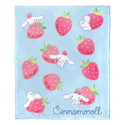 Image de Northwest Sanrio Cinnamoroll Couverture Douce au Toucher Soyeux, 127 x 152,4 cm, Berry Lovable