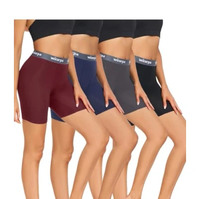 Image de wirarpa Boxer Femme Shorty Modal Panty Anti Frottement Short Caleçon avec l&#039;entrejambe Lot de 4 Multicolor Taille XXL