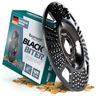 Image de Bayerwald « Black Biter Vision » Disque à râper ponçage rapide et grossier du bois des matériaux en pour meuleuse d&#039;angle (Ø 100 mm x 22,2 mm)